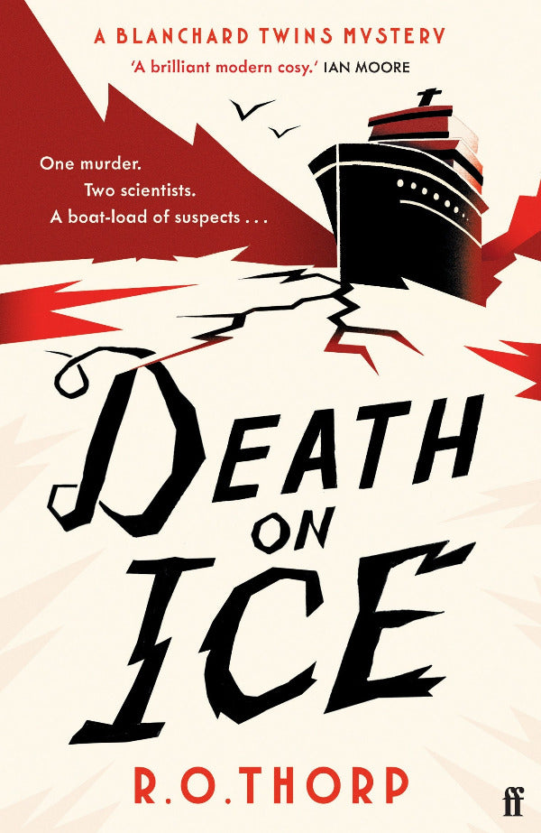 Book cover of 'Death on Ice' by R.O. Thord with a ship and ice design.