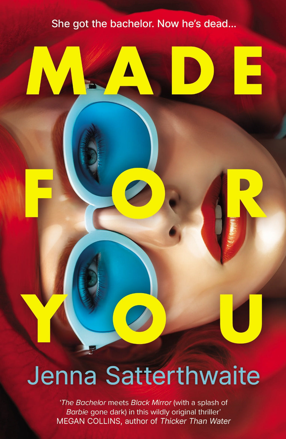 Book cover of 'Made for You' by Jenna Satterthwaite with a stylized face and bold text.