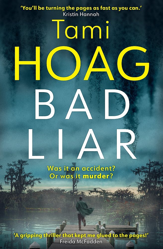 Book cover of 'Bad Liar' by Tami Hoag with a dark, mysterious scene.