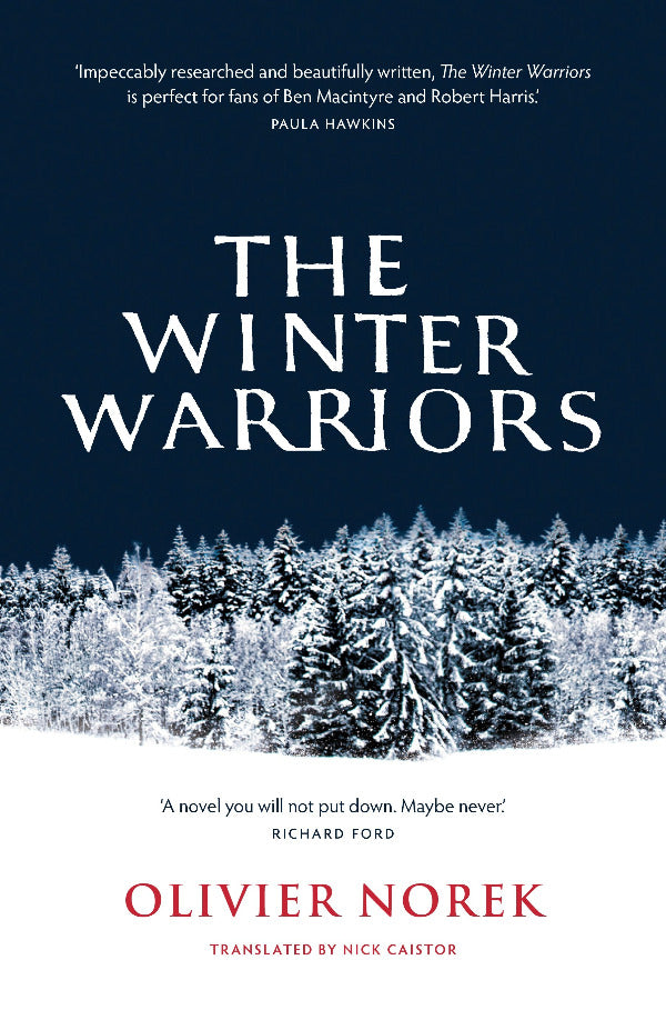 Book cover of 'The Winter Warriors' with snowy forest design