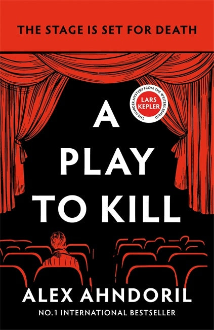 Book cover of 'A Play to Kill' with theater curtains and seats.