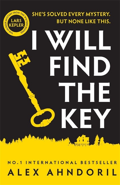 Book cover of 'I Will Find the Key' by Alex Ahndoril with a yellow key and black background.