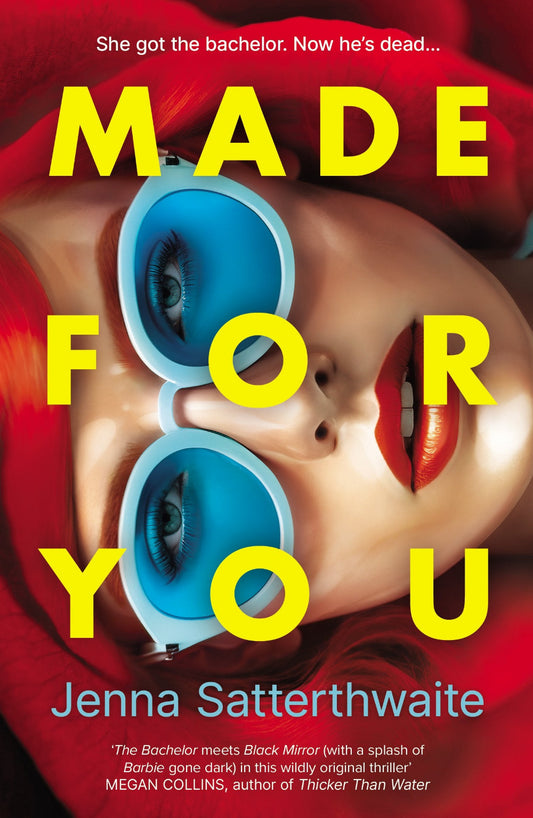 Book cover of 'Made for You' by Jenna Satterthwaite with a stylized face and bold text.