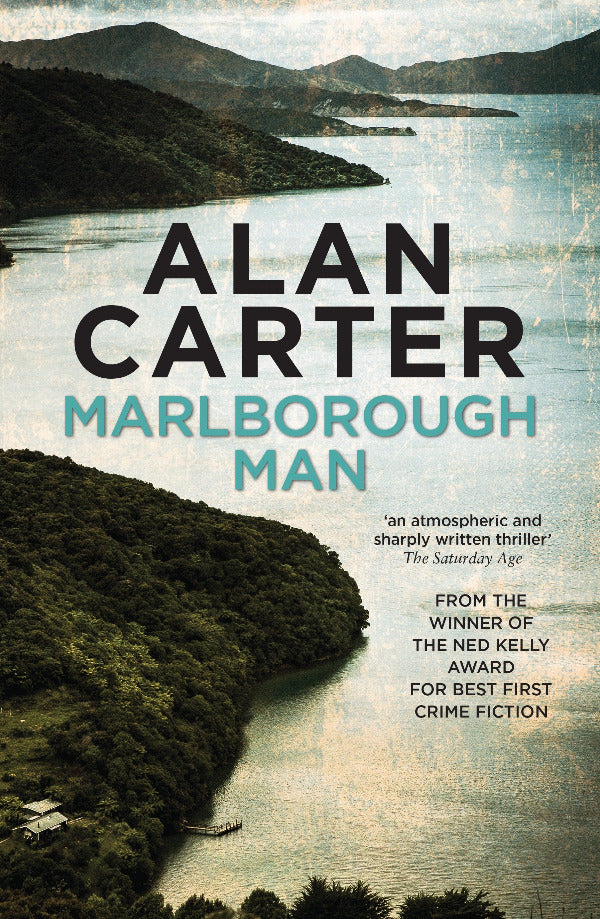 Book cover of 'Marlborough Man' by Alan Carter with a scenic background