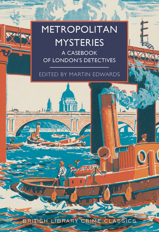 Book cover of 'Metropolitan Mysteries' with a steamboat illustration on a blue background