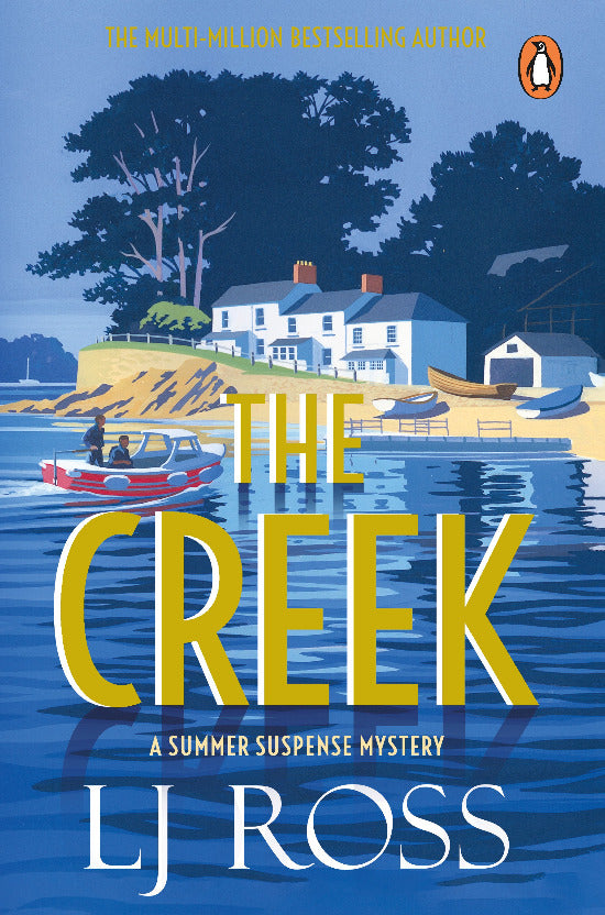 Book cover of 'The Creek' by LJ Ross with a lakeside scene illustration.