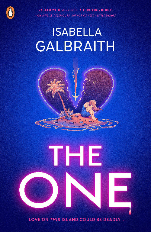 Book cover of 'The One' by Isabella Galbraith with a stylized illustration of a heart and island.
