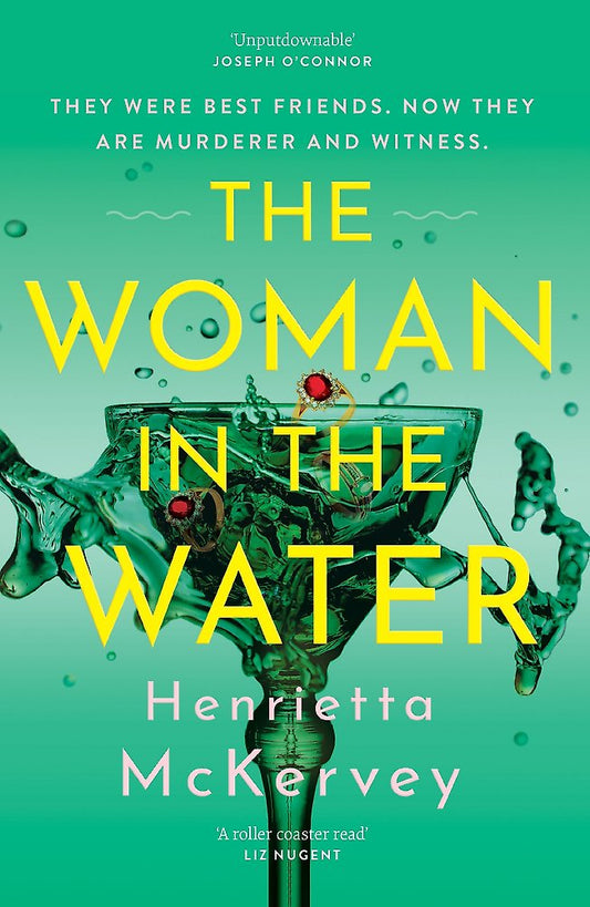 Book cover of 'The Woman in the Water' by Henrietta McKervey with a green background and underwater scene.