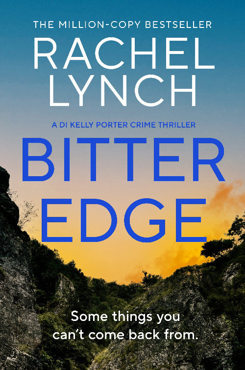 Book cover of 'Bitter Edge' by Rachel Lynch with a mountainous landscape background.