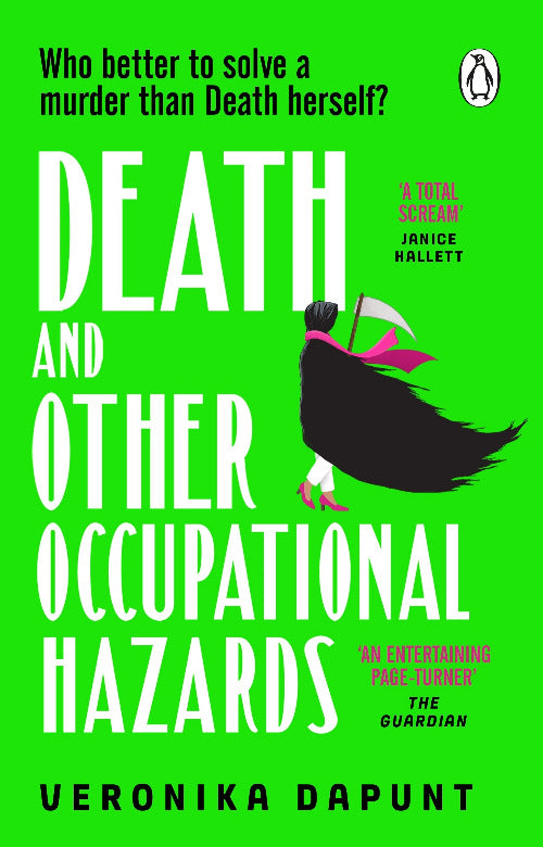 Book cover of 'Death and Other Occupational Hazards' with a green background and black text.
