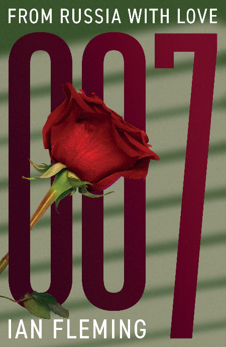 Book cover of 'From Russia with Love' by Ian Fleming featuring a red rose and the number 007.