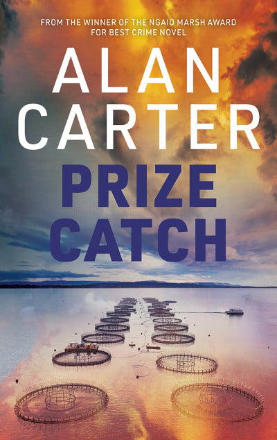 Book cover of 'Prize Catch' by Alan Carter with a scenic background.