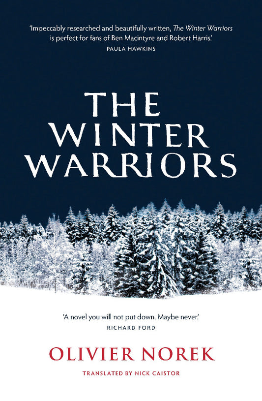 Book cover of 'The Winter Warriors' with snowy forest design