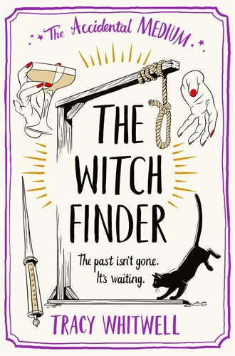 Book cover of 'The Witch Finder' by Tracy Whitwell with illustrations and text.