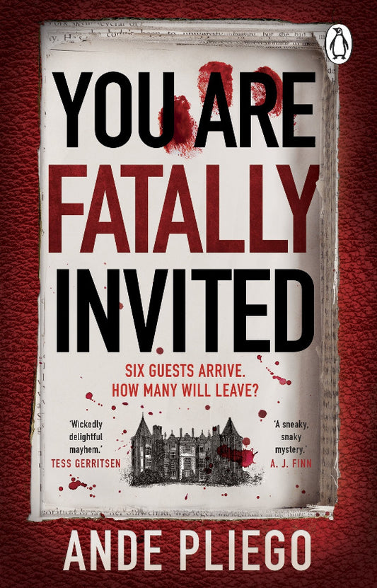 Book cover of 'You Are Fatally Invited' with a red background